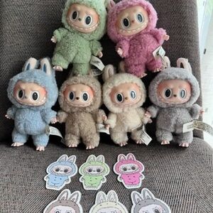 Macaron Labubu plush pendent